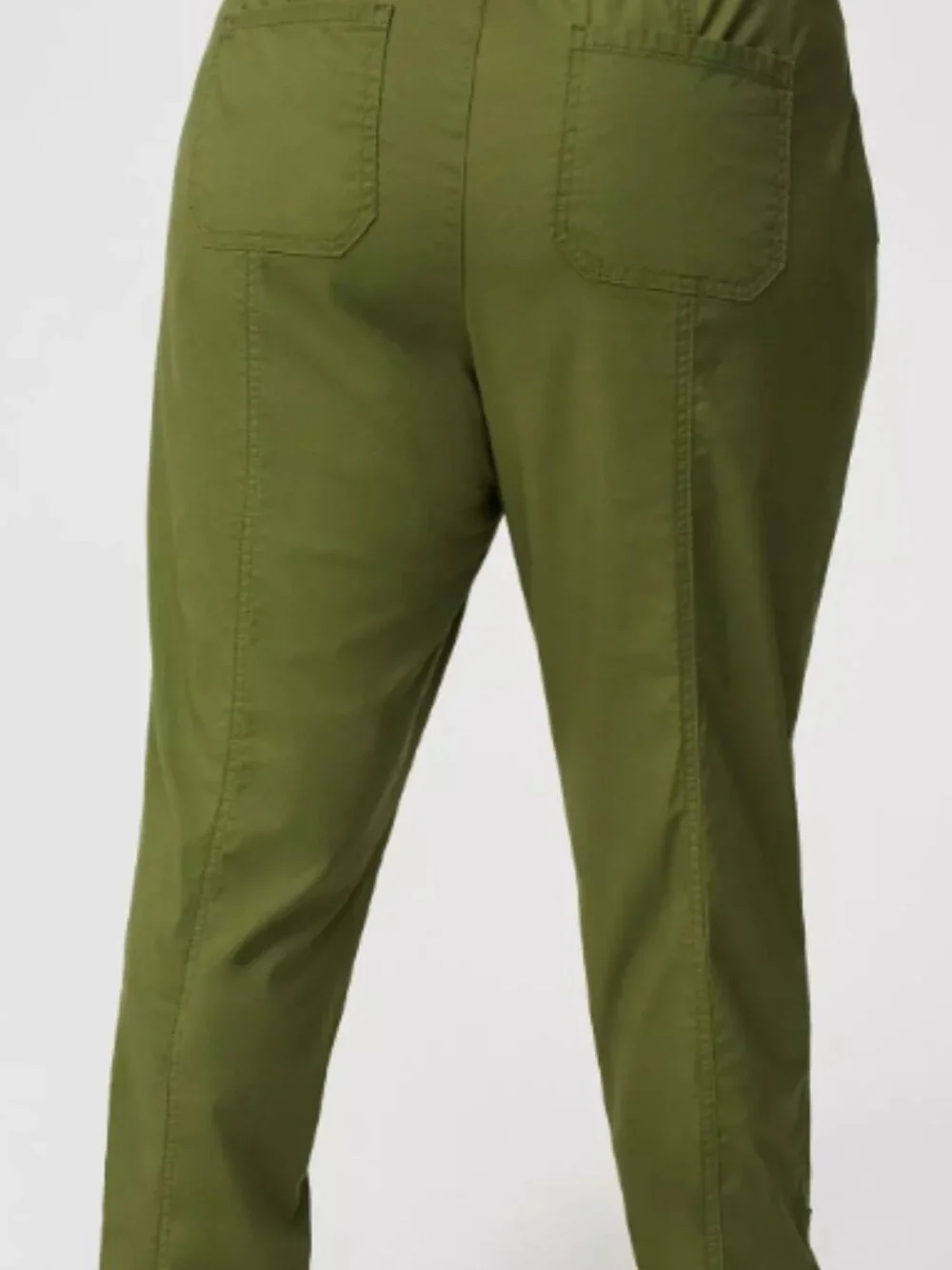 Torrid Olive Pull-On Convertible Poplin Crop Pant (3X)